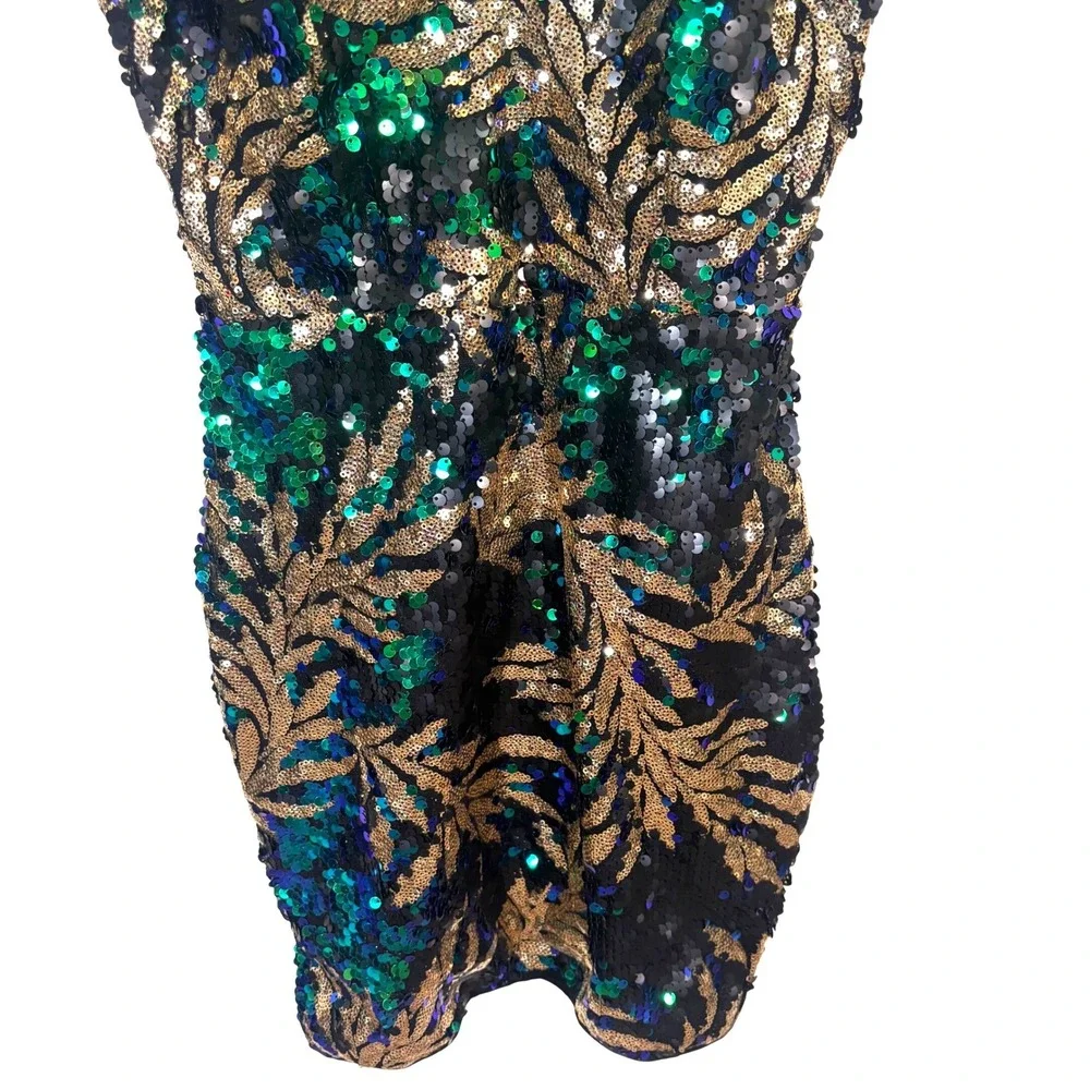 Fashion Nova Womens Dress Sz S Party Sequin Mini‎ Cocktail